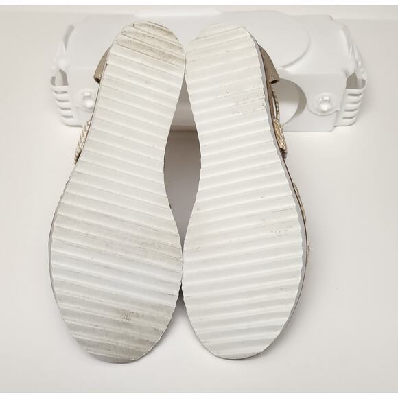 BOBS From Skechers Desert Kiss Summer Sun Espadrille Wedge Sandals Tan Size 6.5 - Picture 7 of 8